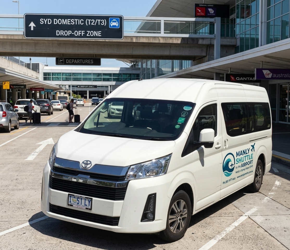 Shared airport shuttle Manly to Sydney Airport